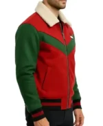 Christmas Red and Green Varsity Jacket