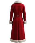 Christmas Santa Claus Red Wool Long Coat