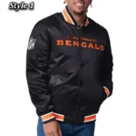 Cincinnati Bengals 49ers Closer Black-Orange Satin Jacket