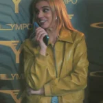 Clara Galle Olympo S01 Yellow Leather Bomber Jacket