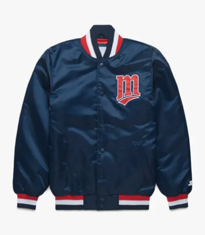 Classic Minnesota Twins Navy Satin Jacket