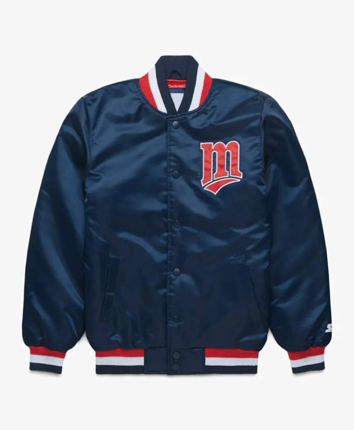 Classic Minnesota Twins Navy Satin Jacket Classic Minnesota Twins Navy Satin Jacket