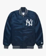 Classic NY Yankees Navy Satin Jacket