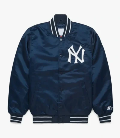 Classic NY Yankees Navy Satin Jacket