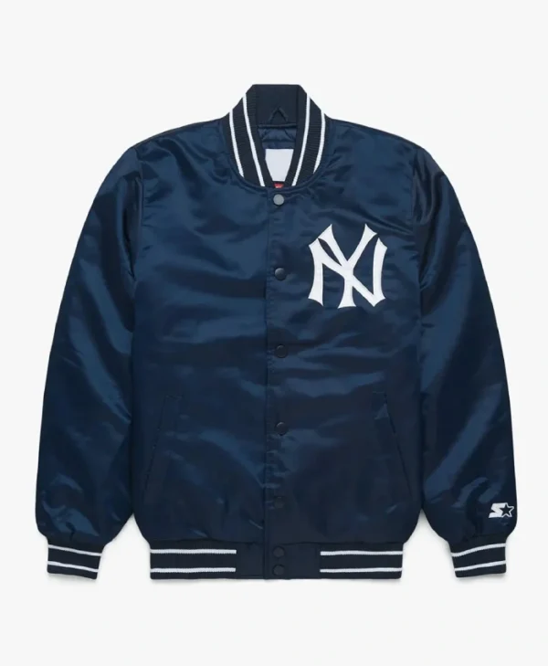 Classic NY Yankees Navy Satin Jacket