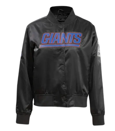 Classic New York Giants Black Satin Jacket