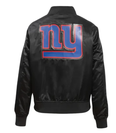 Classic New York Giants Black Satin Jacket
