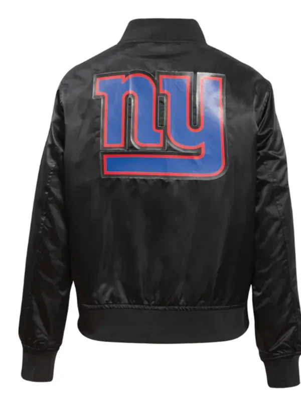 Classic New York Giants Black Satin Jacket