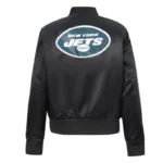 Classic New York Jets Black Satin Jacket