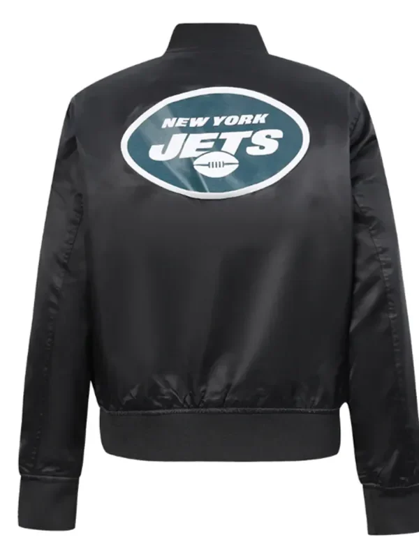 Classic New York Jets Black Satin Jacket