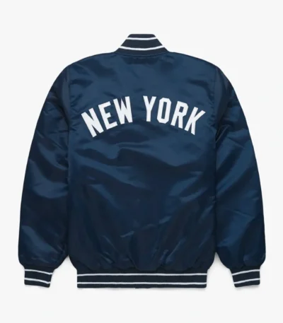 Classic NY Yankees Navy Satin Jacket
