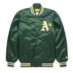 Classic Oakland Athletics Green Varsity Satin Jacket