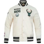 Classic Retro Milwaukee Bucks Rib Satin Jacket