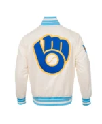 Retro Milwaukee Brewers Classic Rib Satin Jacket