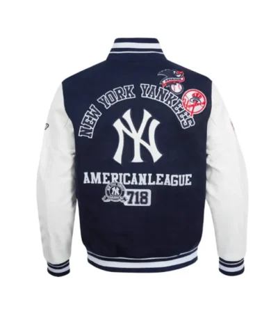 NY Yankees Area Code Classic Rib Varsity Jacket