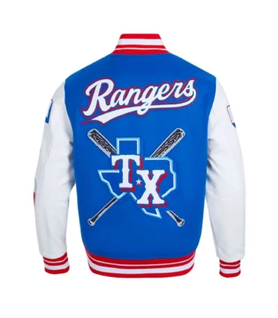 Texas Rangers Mashup Royal/White Varsity Jacket