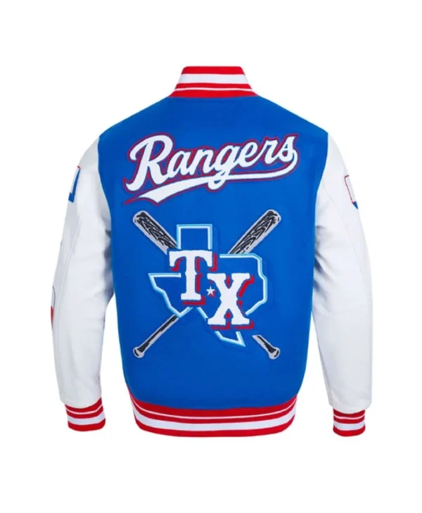 Texas Rangers Mashup Royal/White Varsity Jacket
