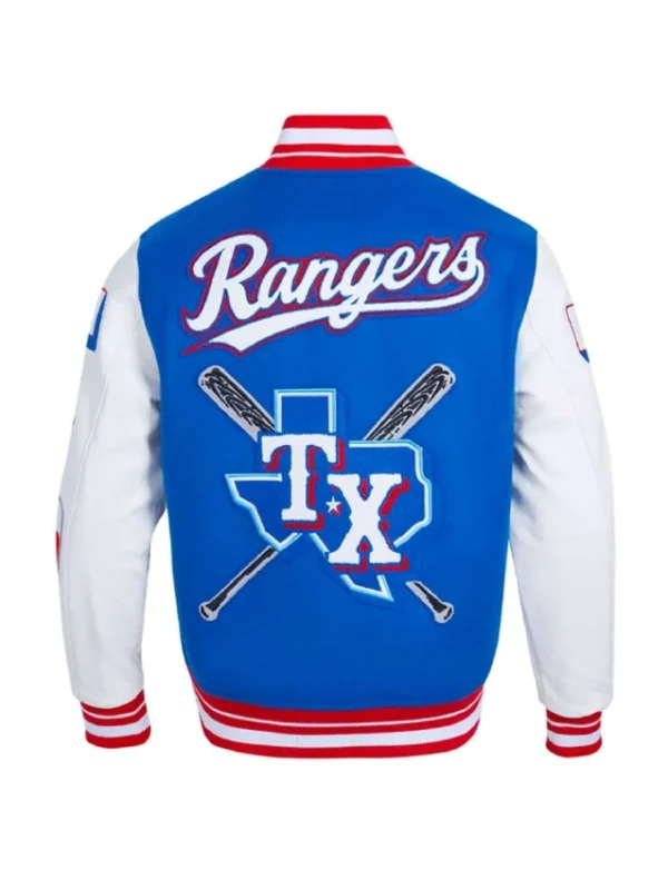 Texas Rangers Mashup Royal/White Varsity Jacket