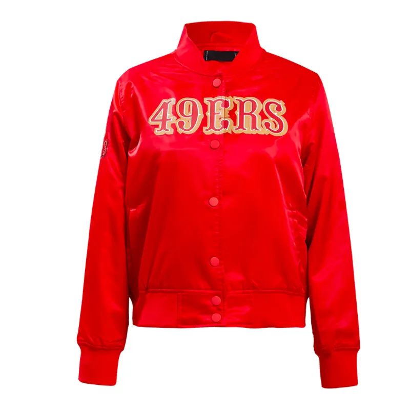 Classic San Francisco 49ers Red Satin Jacket Classic San Francisco 49ers Red Satin Jacket