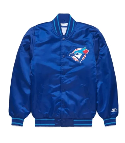 Classic Toronto Blue Jays Royal Varsity Satin Jacket