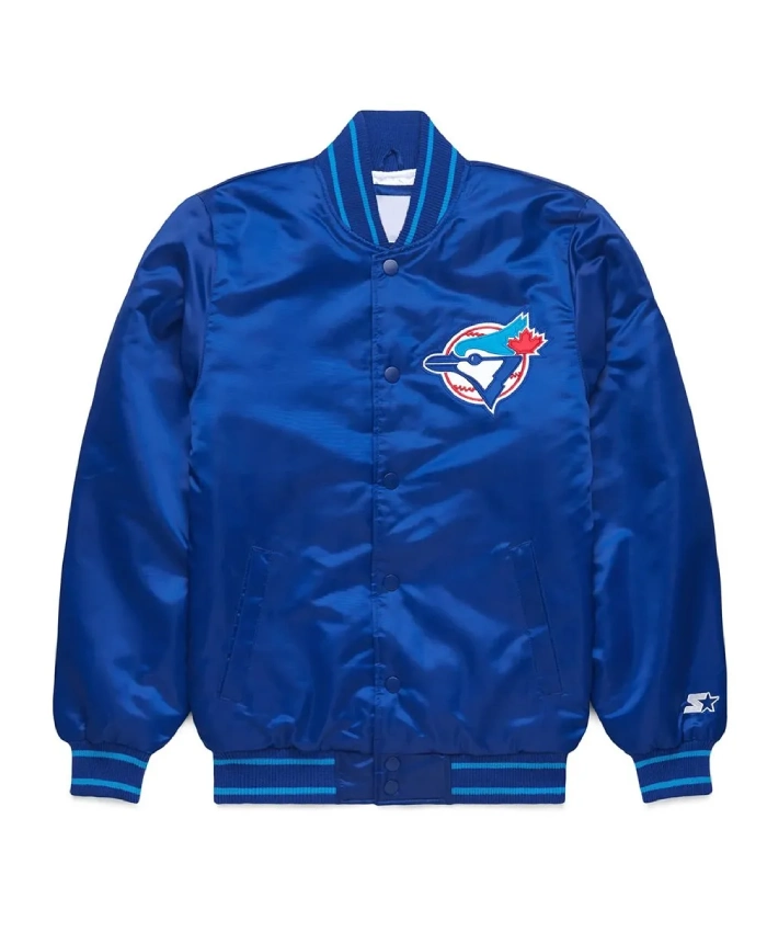 Classic Toronto Blue Jays Royal Varsity Satin Jacket Classic Toronto Blue Jays Royal Varsity Satin Jacket