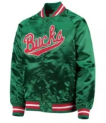 Classics Bomber Milwaukee Bucks Hardwood Green Jacket
