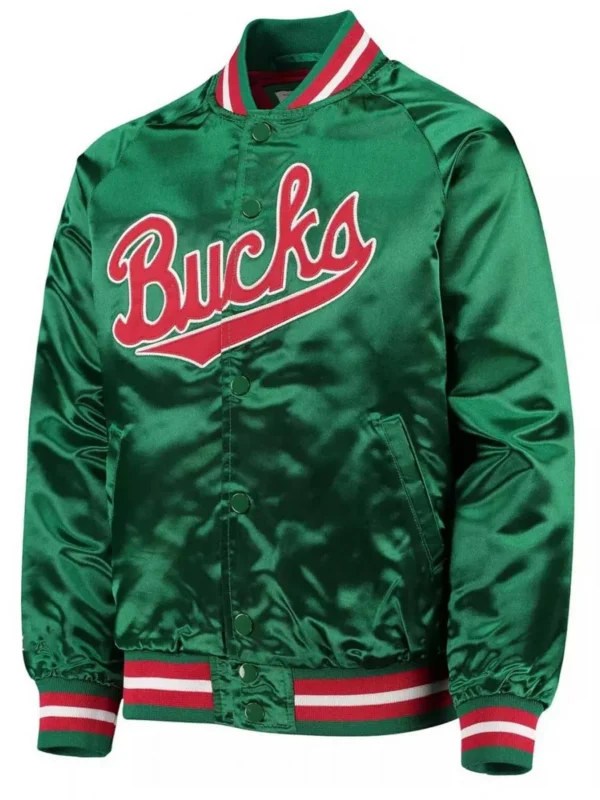 Classics Bomber Milwaukee Bucks Hardwood Green Jacket
