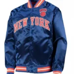 Classics Hardwood Ny Knicks Satin Blue Jacket