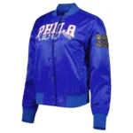 Classics Philadelphia 76ers Royal Satin Jacket