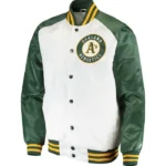 Clean-Up Hitter Oakland Athletics White and Green Jacket