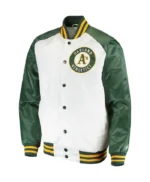 Clean-Up Hitter Oakland Athletics White and Green Jacket