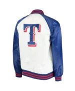 White/Blue Texas Rangers Clean-Up Hitter Jacket