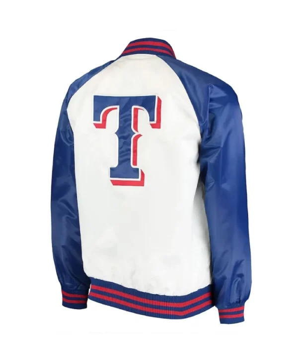 White/Blue Texas Rangers Clean-Up Hitter Jacket