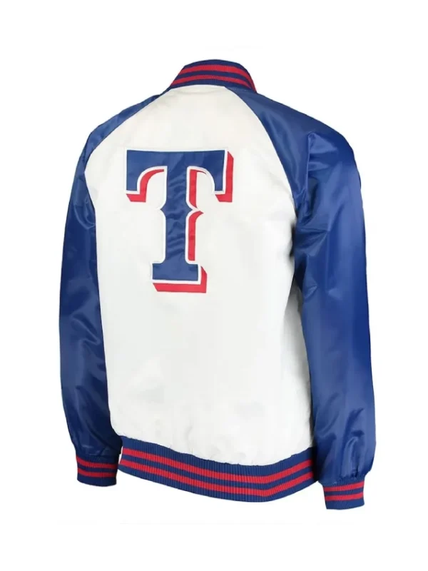 White/Blue Texas Rangers Clean-Up Hitter Jacket