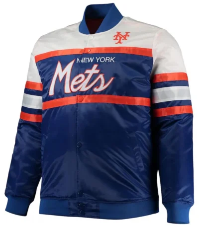 Coaches NY Mets Satin Royal Blue and White Jacket