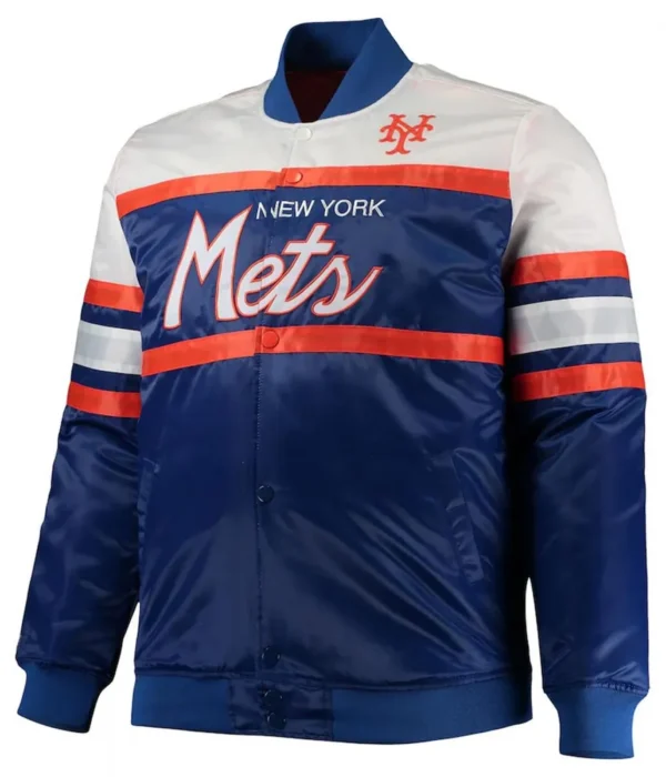 Coaches NY Mets Satin Royal Blue and White Jacket
