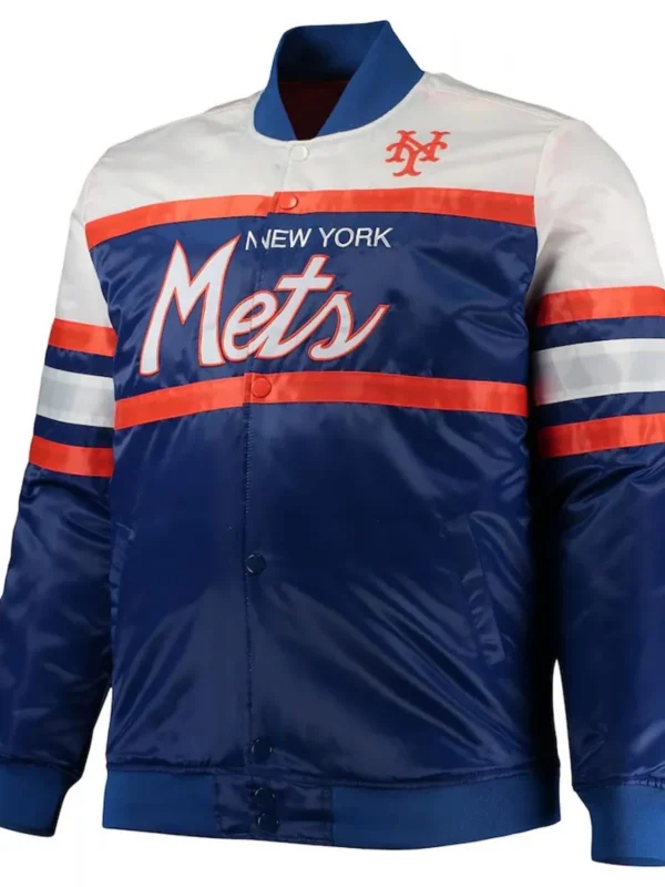 Coaches NY Mets Satin Royal Blue and White Jacket