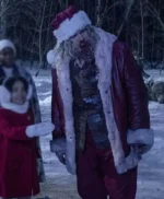 David Harbour Violent Night Santa Leather Coat