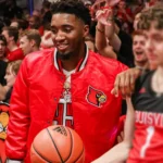 Donovan Mitchell Louisville Cardinals Red Satin Jacket
