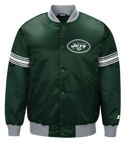 Draft Pick New York Jets Green Satin Jacket