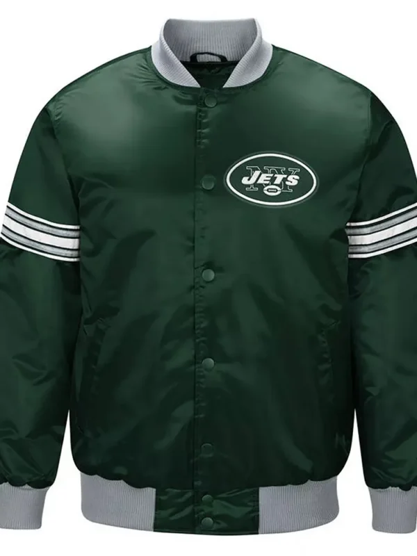 Draft Pick New York Jets Green Satin Jacket