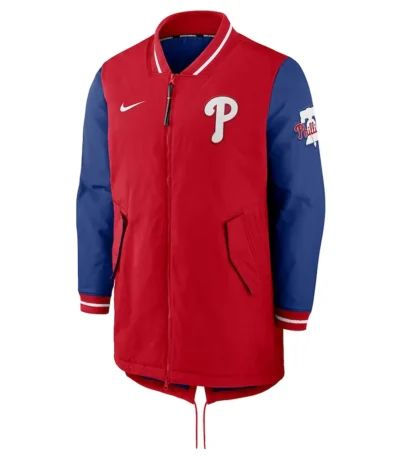 Dugout Performance Philadelphia Phillies Blue and Red Jacket