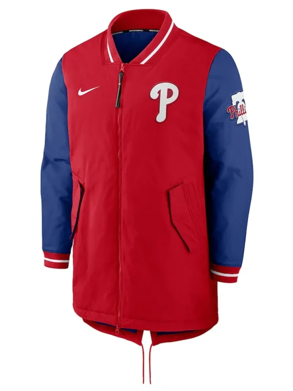Dugout Performance Philadelphia Phillies Blue and Red Jacket