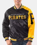 Dugout Pittsburgh Pirates Black and Gold Varsity Satin Jacket