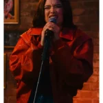 Ella Bright Cherry Pie Red Bomber Jacket