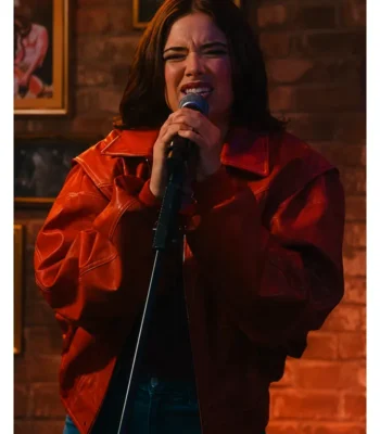 Ella Bright Cherry Pie Red Bomber Jacket