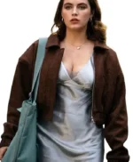 Ella Bright Off Campus Brown Suede Jacket