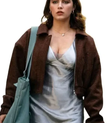 Ella Bright Off Campus Brown Suede Jacket