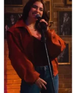 Ella Bright Cherry Pie Red Bomber Jacket
