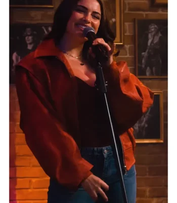 Ella Bright Cherry Pie Red Bomber Jacket